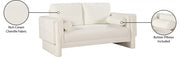 Madeline 65" Chenille Fabric Upholstered Loveseat in Cream - 152Cream-L