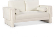 Madeline 65" Chenille Fabric Upholstered Loveseat in Cream - 152Cream-L