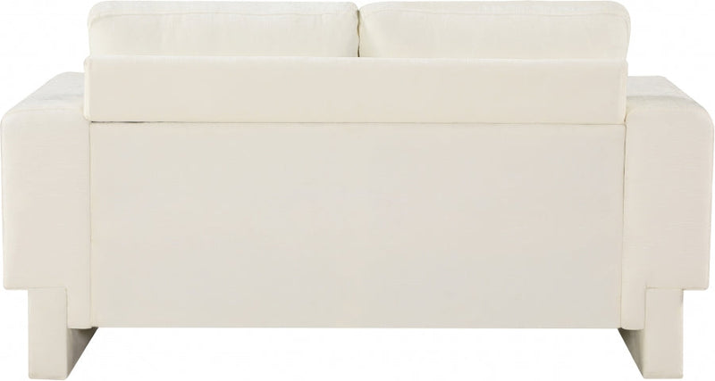 Madeline 65" Chenille Fabric Upholstered Loveseat in Cream - 152Cream-L