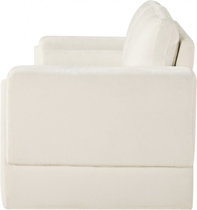 Madeline 65" Chenille Fabric Upholstered Loveseat in Cream - 152Cream-L