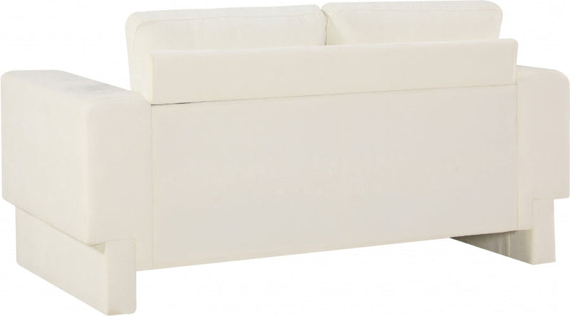 Madeline 65" Chenille Fabric Upholstered Loveseat in Cream - 152Cream-L