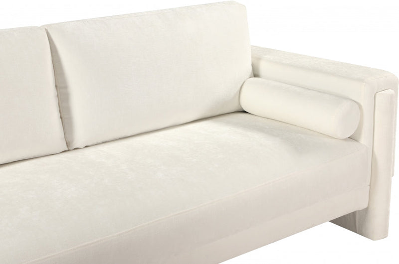Madeline 65" Chenille Fabric Upholstered Loveseat in Cream - 152Cream-L