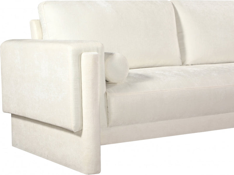 Madeline 65" Chenille Fabric Upholstered Loveseat in Cream - 152Cream-L