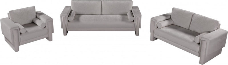 Madeline 65" Chenille Fabric Upholstered Loveseat in Grey - 152Grey-L
