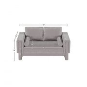 Madeline 65" Chenille Fabric Upholstered Loveseat in Grey - 152Grey-L