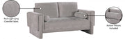 Madeline 65" Chenille Fabric Upholstered Loveseat in Grey - 152Grey-L