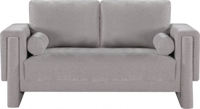 Madeline 65" Chenille Fabric Upholstered Loveseat in Grey - 152Grey-L