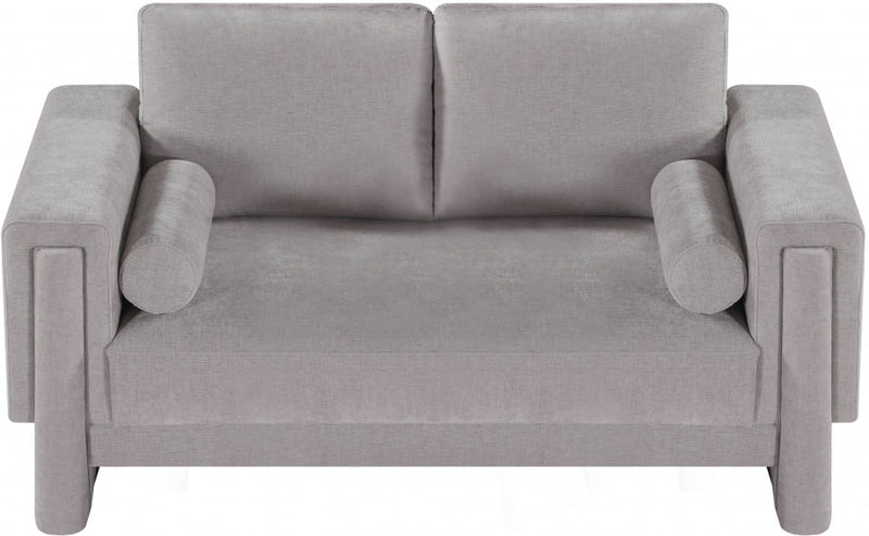 Madeline 65" Chenille Fabric Upholstered Loveseat in Grey - 152Grey-L