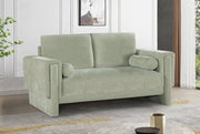 Madeline 65" Chenille Fabric Upholstered Loveseat in Mint - 152Mint-L