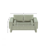 Madeline 65" Chenille Fabric Upholstered Loveseat in Mint - 152Mint-L
