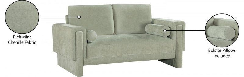 Madeline 65" Chenille Fabric Upholstered Loveseat in Mint - 152Mint-L