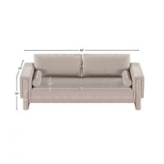 Madeline 89" Chenille Fabric Upholstered Sofa in Beige - 152Beige-S