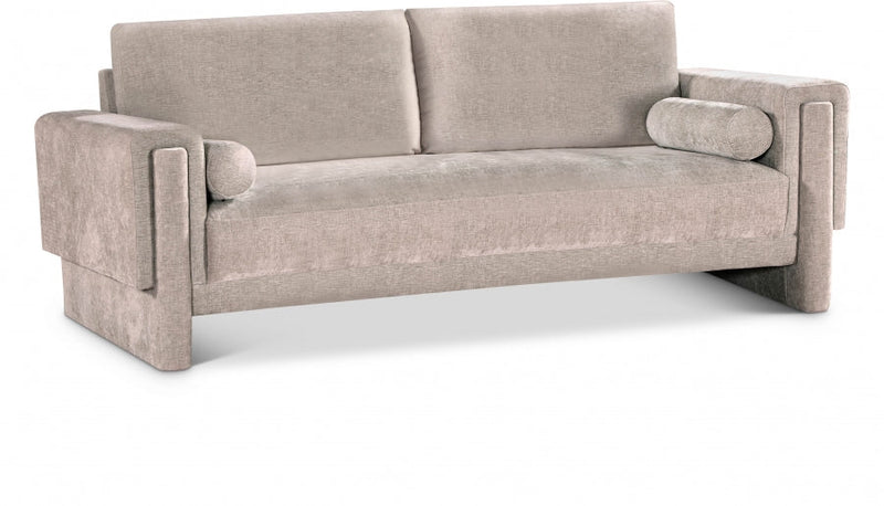 Madeline 89" Chenille Fabric Upholstered Sofa in Beige - 152Beige-S