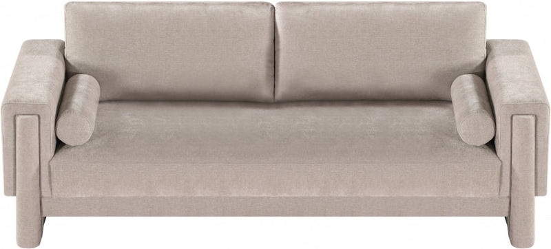 Madeline 89" Chenille Fabric Upholstered Sofa in Beige - 152Beige-S