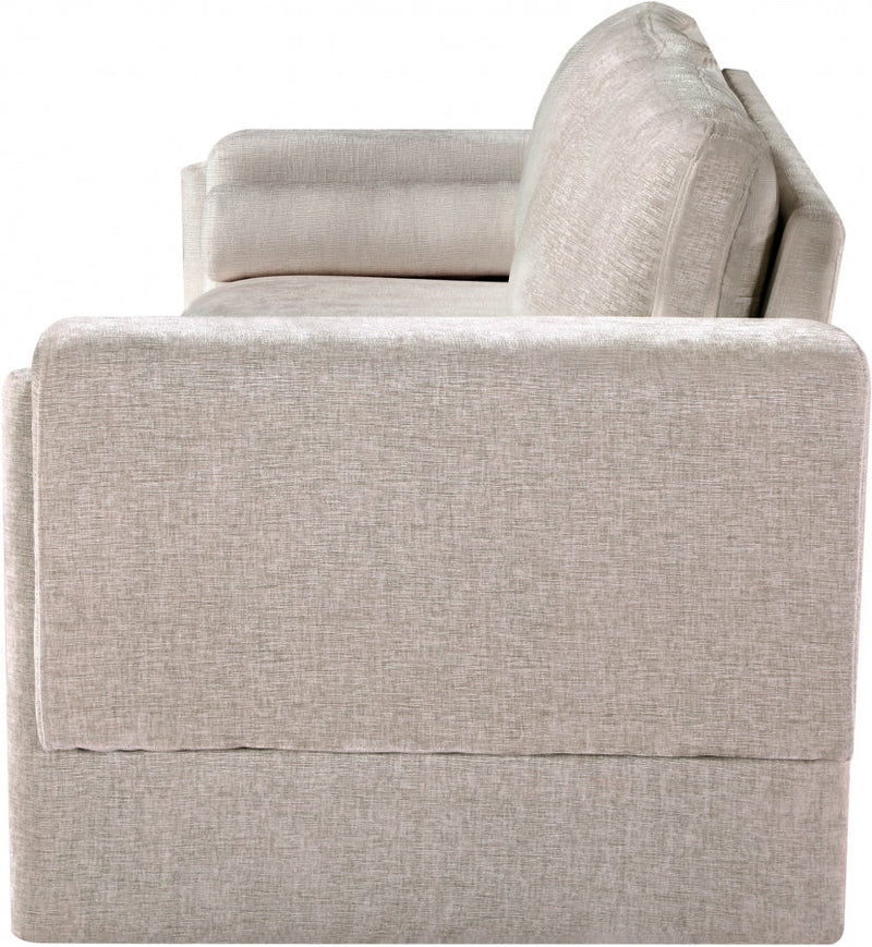 Madeline 89" Chenille Fabric Upholstered Sofa in Beige - 152Beige-S