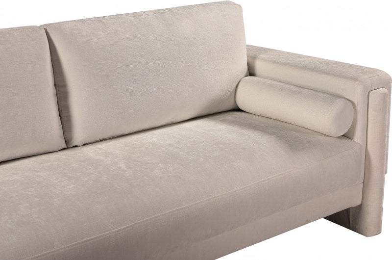 Madeline 89" Chenille Fabric Upholstered Sofa in Beige - 152Beige-S