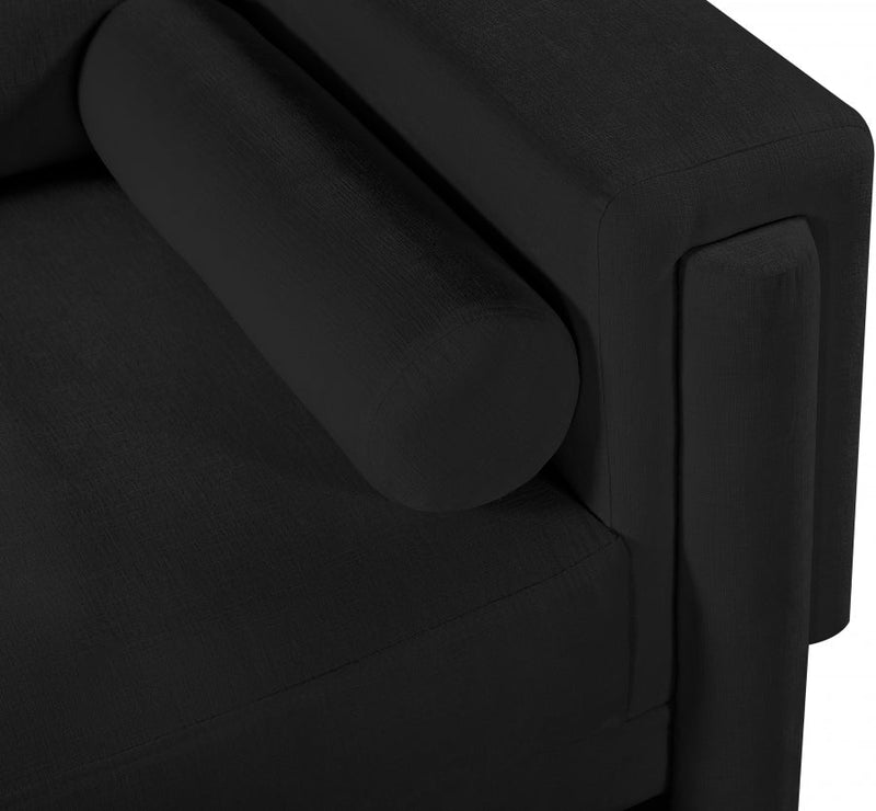 Madeline 89" Chenille Fabric Upholstered Sofa in Black - 152Black-S
