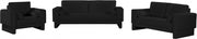 Madeline 89" Chenille Fabric Upholstered Sofa in Black - 152Black-S
