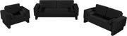 Madeline 89" Chenille Fabric Upholstered Sofa in Black - 152Black-S