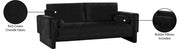 Madeline 89" Chenille Fabric Upholstered Sofa in Black - 152Black-S