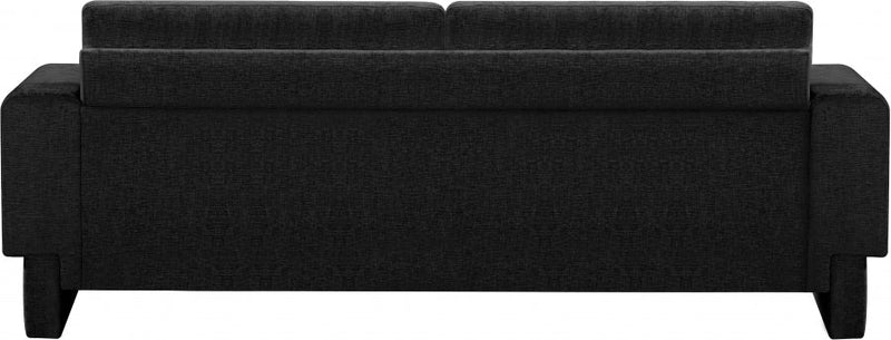 Madeline 89" Chenille Fabric Upholstered Sofa in Black - 152Black-S