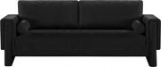 Madeline 89" Chenille Fabric Upholstered Sofa in Black - 152Black-S