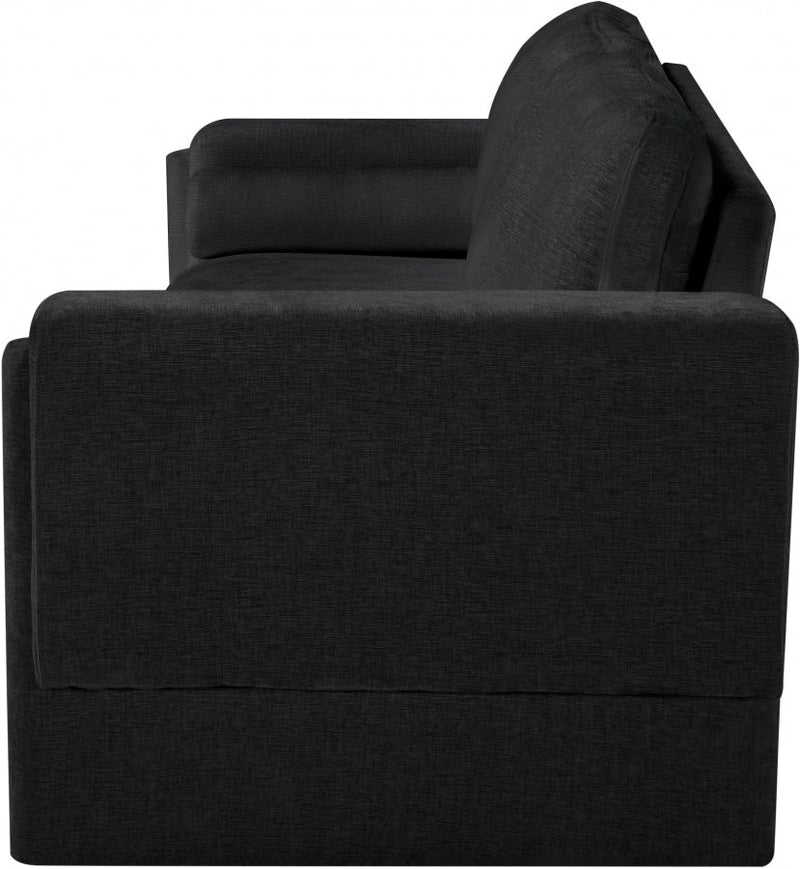 Madeline 89" Chenille Fabric Upholstered Sofa in Black - 152Black-S