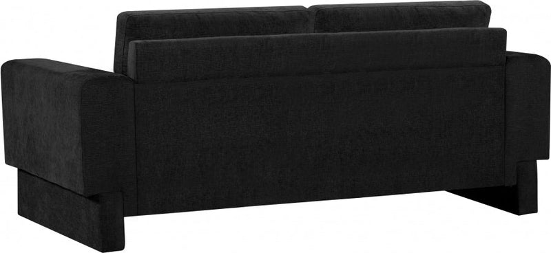 Madeline 89" Chenille Fabric Upholstered Sofa in Black - 152Black-S