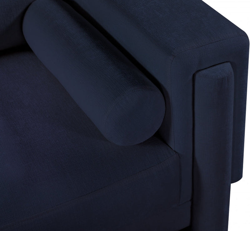 Madeline 89" Chenille Fabric Upholstered Sofa in Blue - 152Navy-S