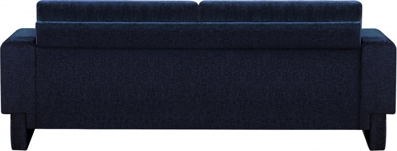 Madeline 89" Chenille Fabric Upholstered Sofa in Blue - 152Navy-S