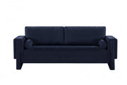 Madeline 89" Chenille Fabric Upholstered Sofa in Blue - 152Navy-S
