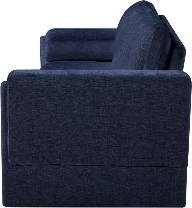 Madeline 89" Chenille Fabric Upholstered Sofa in Blue - 152Navy-S
