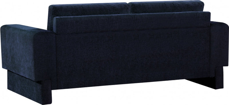 Madeline 89" Chenille Fabric Upholstered Sofa in Blue - 152Navy-S