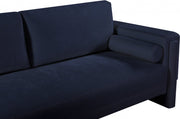 Madeline 89" Chenille Fabric Upholstered Sofa in Blue - 152Navy-S