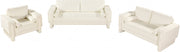 Madeline 89" Chenille Fabric Upholstered Sofa in Cream - 152Cream-S