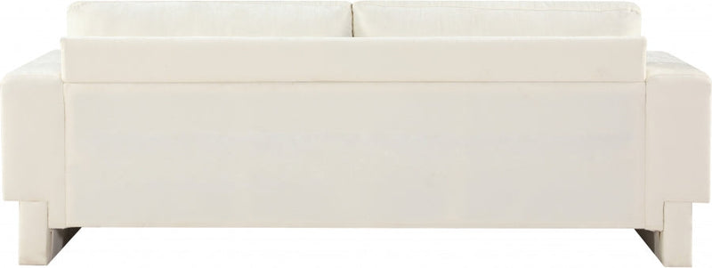 Madeline 89" Chenille Fabric Upholstered Sofa in Cream - 152Cream-S