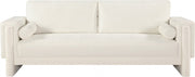 Madeline 89" Chenille Fabric Upholstered Sofa in Cream - 152Cream-S