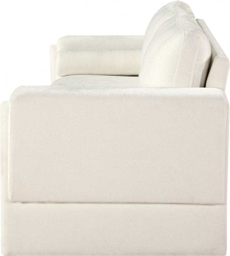 Madeline 89" Chenille Fabric Upholstered Sofa in Cream - 152Cream-S