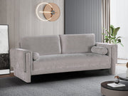 Madeline 89" Chenille Fabric Upholstered Sofa in Grey - 152Grey-S