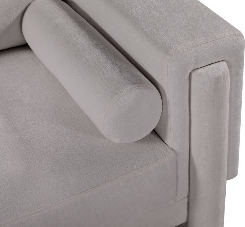 Madeline 89" Chenille Fabric Upholstered Sofa in Grey - 152Grey-S