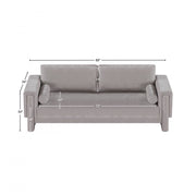 Madeline 89" Chenille Fabric Upholstered Sofa in Grey - 152Grey-S
