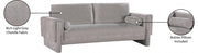 Madeline 89" Chenille Fabric Upholstered Sofa in Grey - 152Grey-S