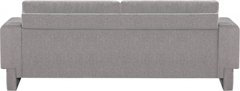Madeline 89" Chenille Fabric Upholstered Sofa in Grey - 152Grey-S