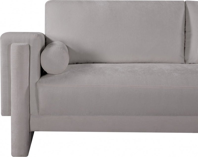 Madeline 89" Chenille Fabric Upholstered Sofa in Grey - 152Grey-S