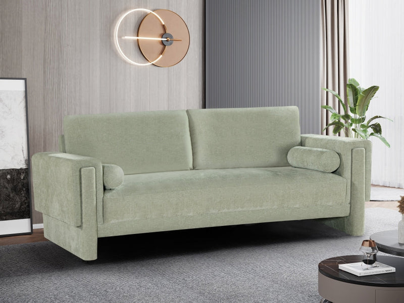 Madeline 89" Chenille Fabric Upholstered Sofa in Mint - 152Mint-S