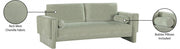 Madeline 89" Chenille Fabric Upholstered Sofa in Mint - 152Mint-S