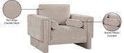 Madeline Chenille Fabric Upholstered Living Room Chair in Beige - 152Beige-C