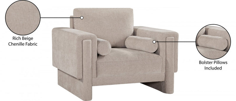 Madeline Chenille Fabric Upholstered Living Room Chair in Beige - 152Beige-C