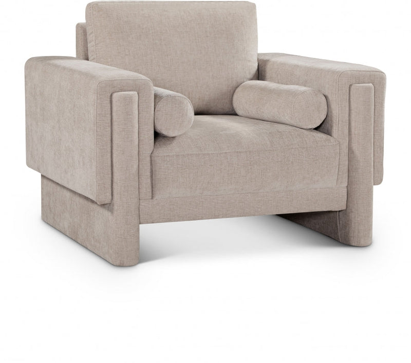 Madeline Chenille Fabric Upholstered Living Room Chair in Beige - 152Beige-C