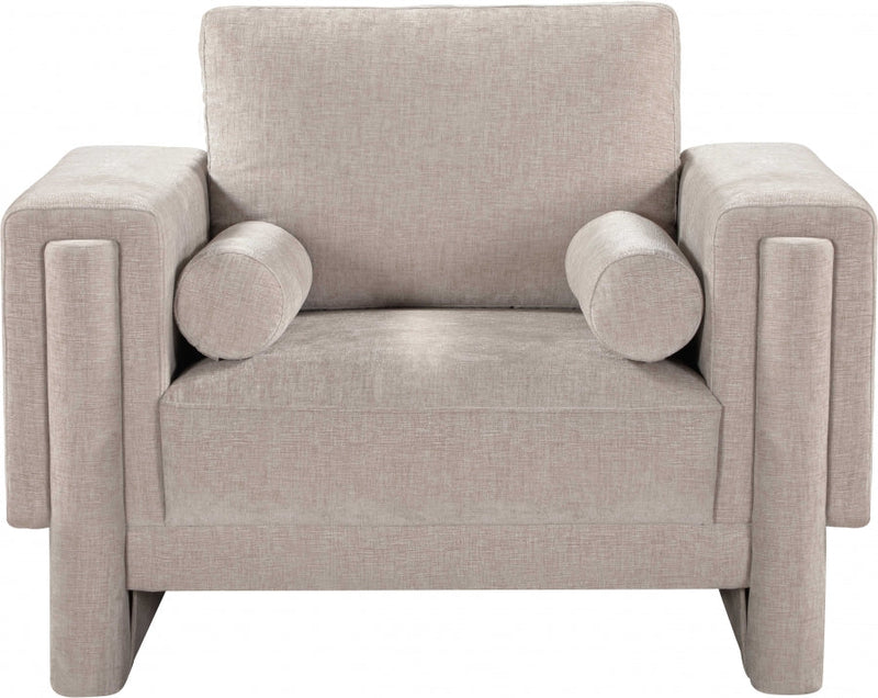 Madeline Chenille Fabric Upholstered Living Room Chair in Beige - 152Beige-C